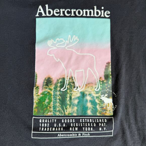 Abercrombie Kids Girls Graphic Tee Crew Neck Cotton 7/8 - Picture 3 of 9
